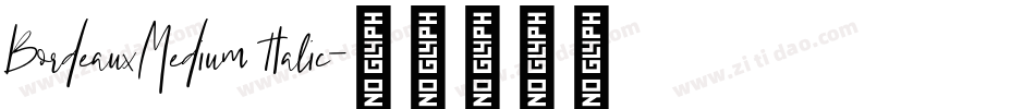 BordeauxMedium Italic字体转换